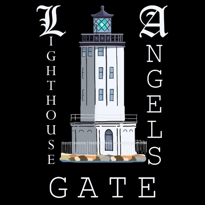 Los Angeles, Hand Drawing Lighthouse Angels Gate