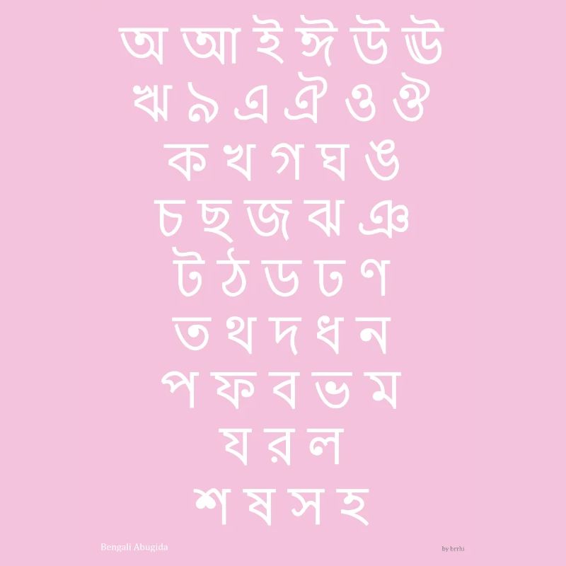 Abugida bengali (blanc)
