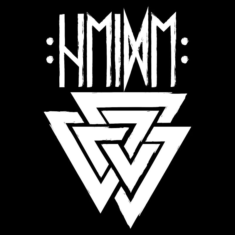 Heide in Runen mit Valknut, Symbol von Odin