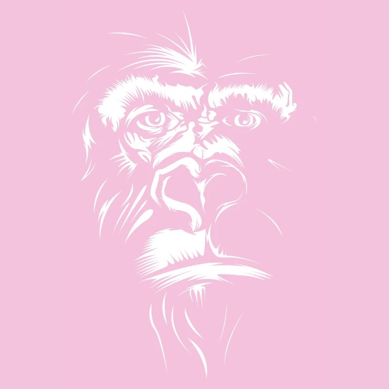 Gorilla portrait monkey icon illustration icon