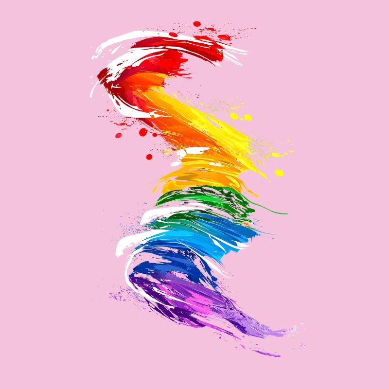 Abstrait Rainbow Pride Tornado Design - Vibrant