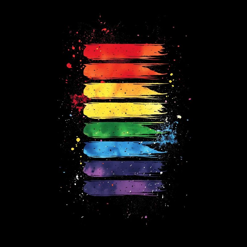 Subtle and Cool Dripping Pride Flag Rainbow Design