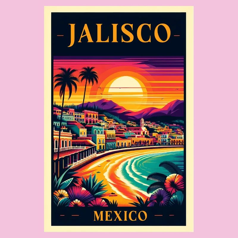 Design de coucher de soleil à Jalisco, au Mexique
