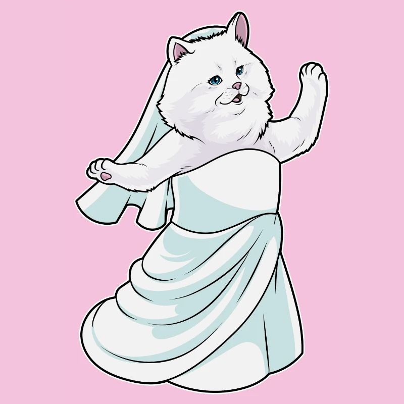 Robe de mariée perse chat de mariée