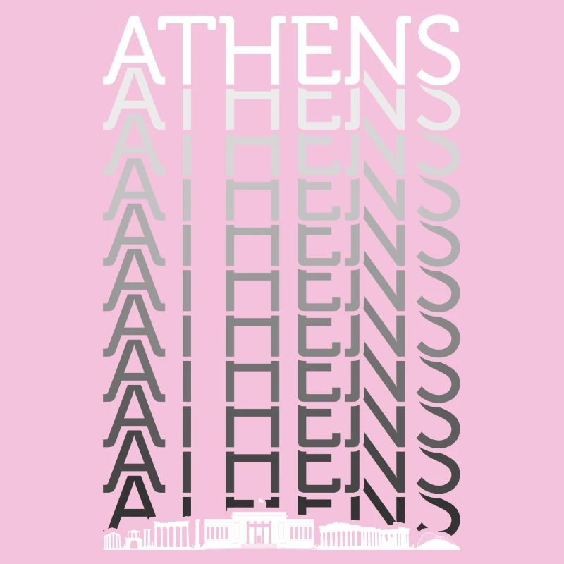 Typographie de l’écho de la ligne d’horizon d’Athènes
