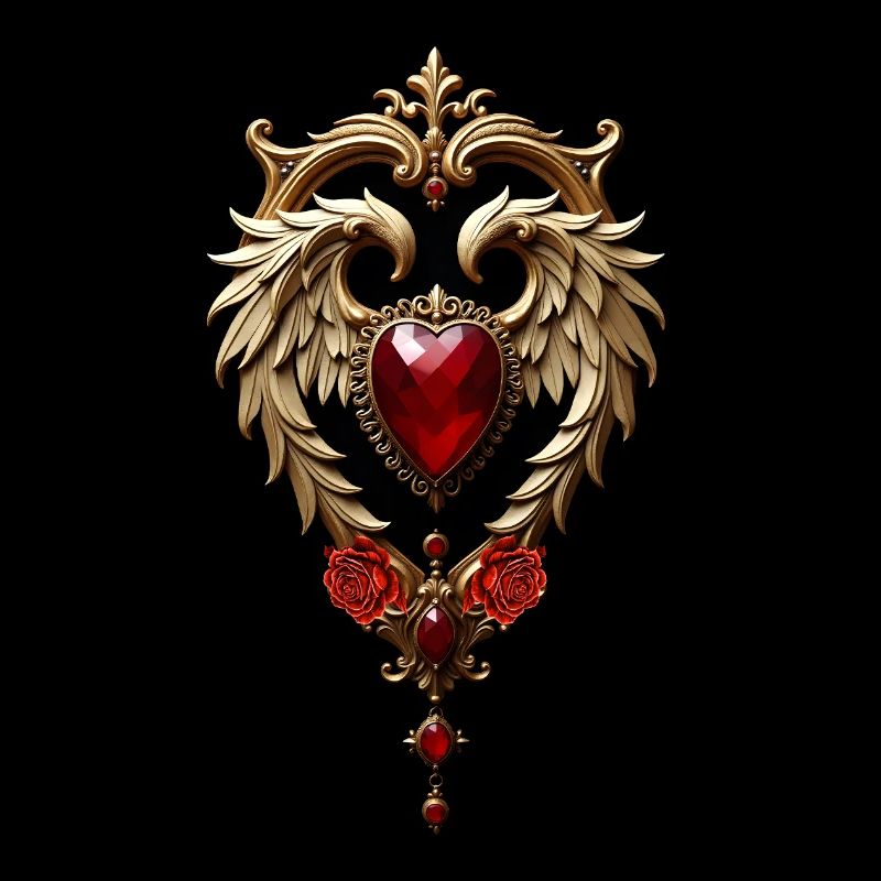 Elegance in red and gold