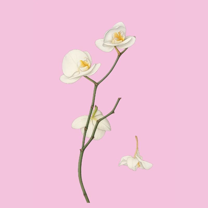 Élégante fleur d’orchidée blanche