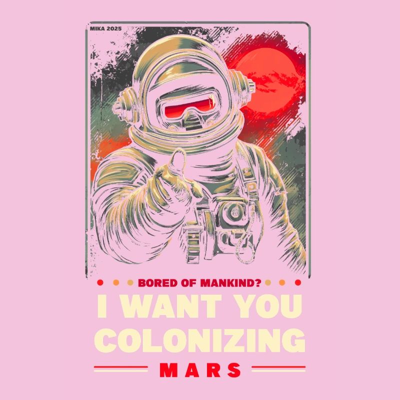 Affiche promotionnelle sur la colonisation de Mars