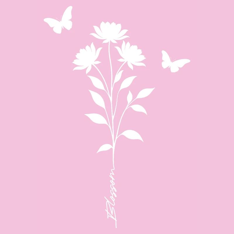 Silhouette de papillons floraux