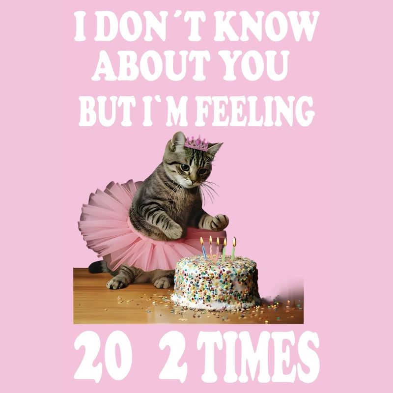 40 . Geburtstag witziges Katzendesign