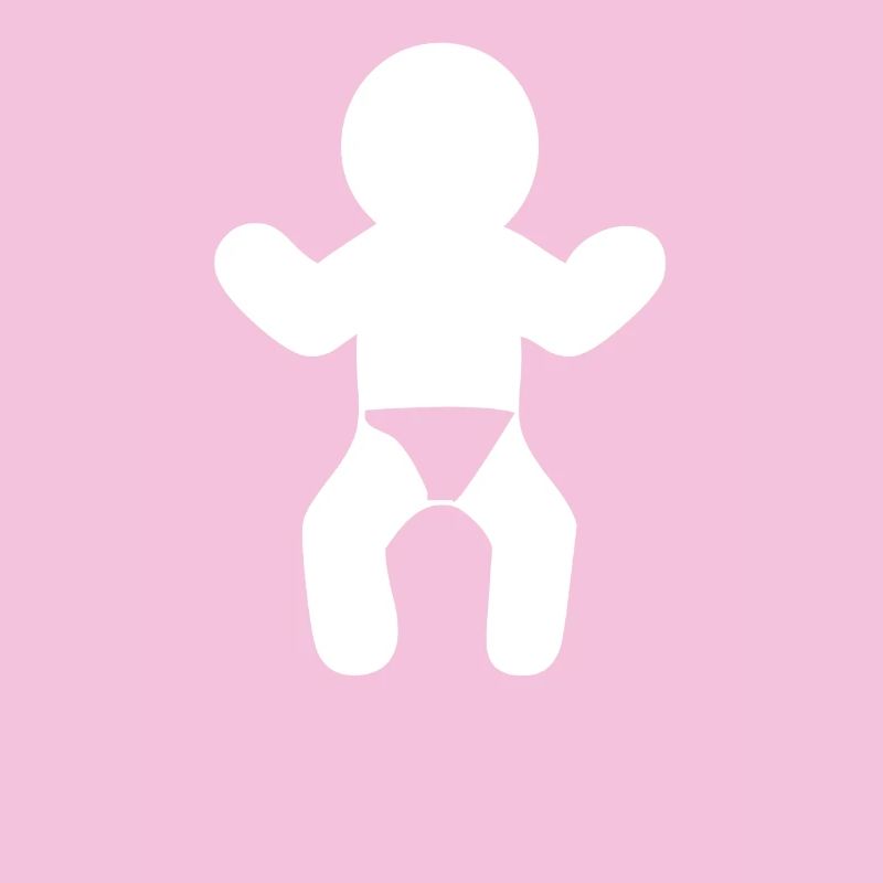 Babysilhouette in Windel