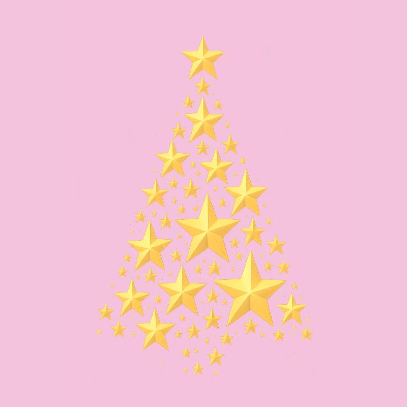 Golden Starry Christmas Tree