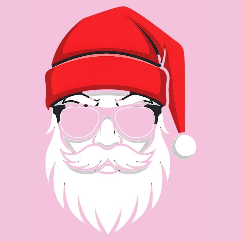 Cool Santa with beard and sunglasses