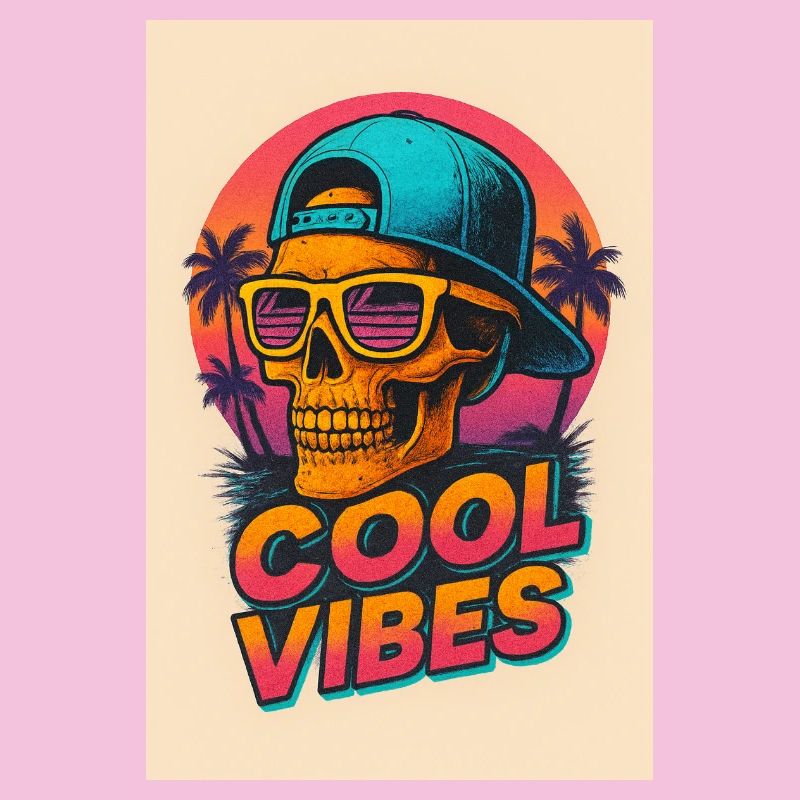 Neon Skull Tropenvibes