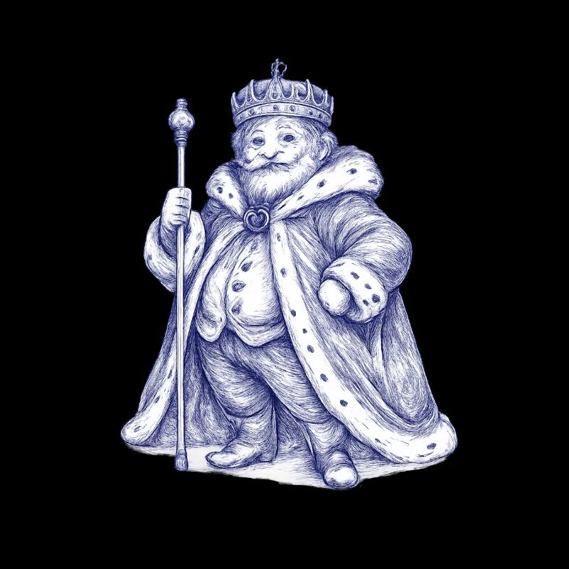King penguin in royal coat