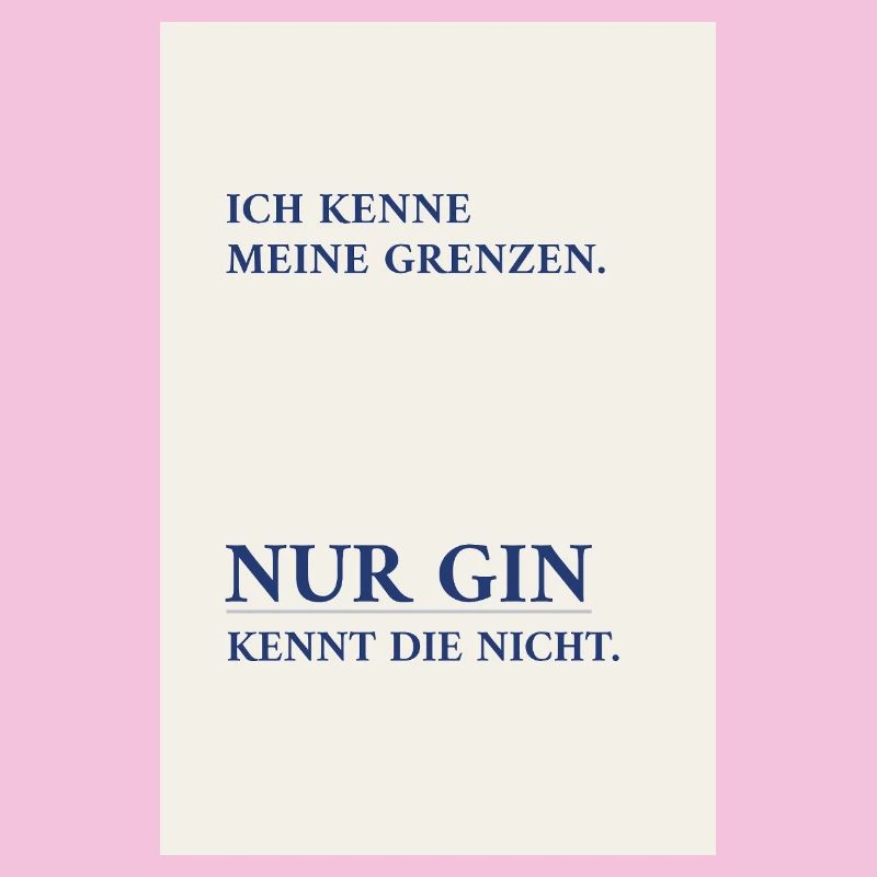 Gin ne connaît pas de frontières – Affiche minimale