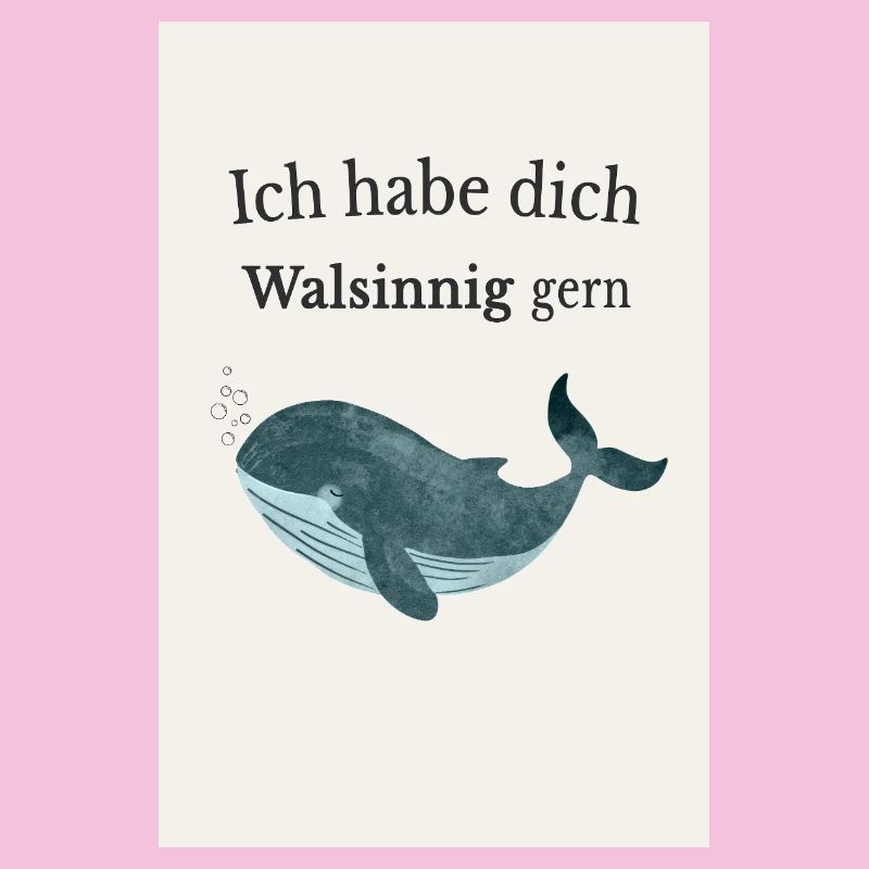 Affiche de baleine amoureuse – Germe de Walsinnig