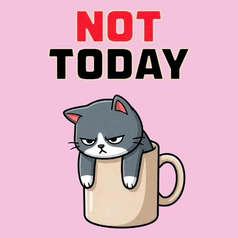 Not Today Cat - Funny Angry Cat Meme