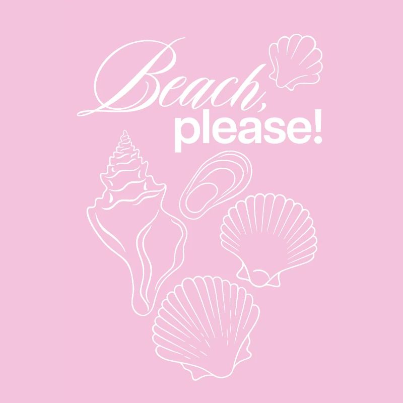 Illustration de coquillage côtier Beach Please