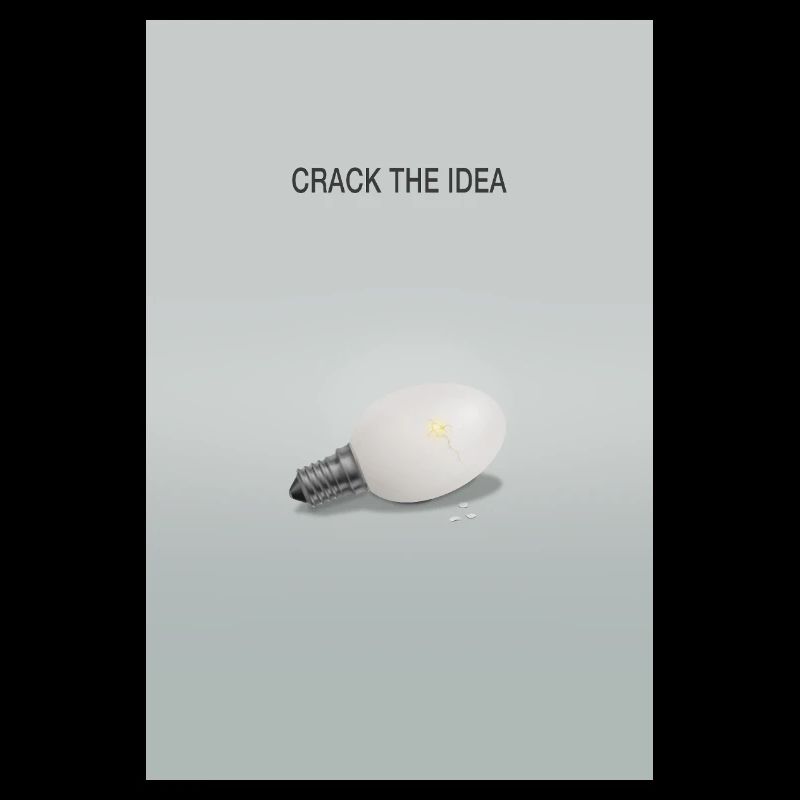Craque l’idée : design minimaliste d’affiche