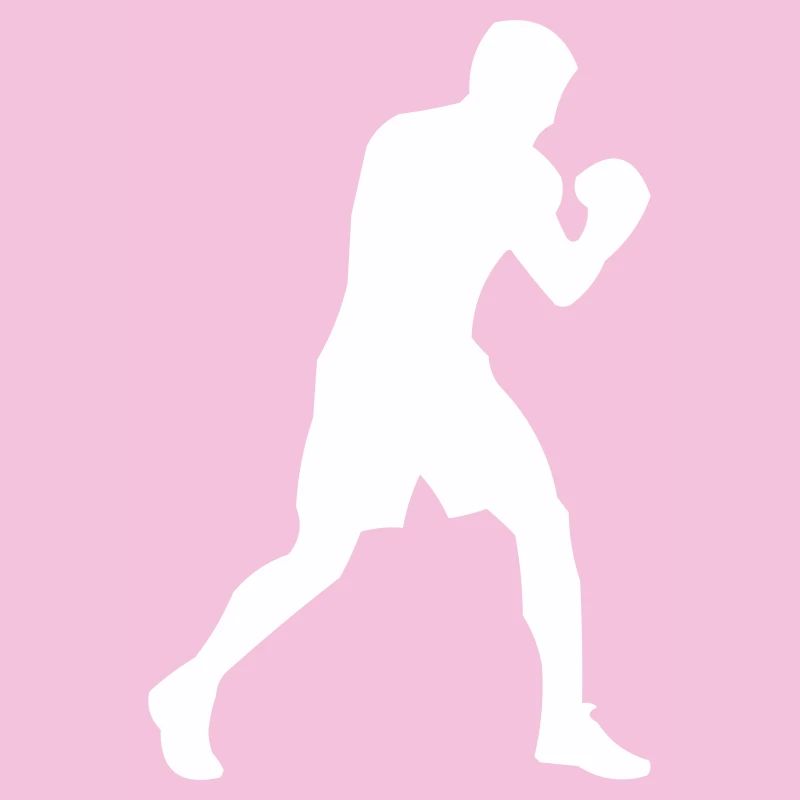 Boxer-Silhouette in Bewegung