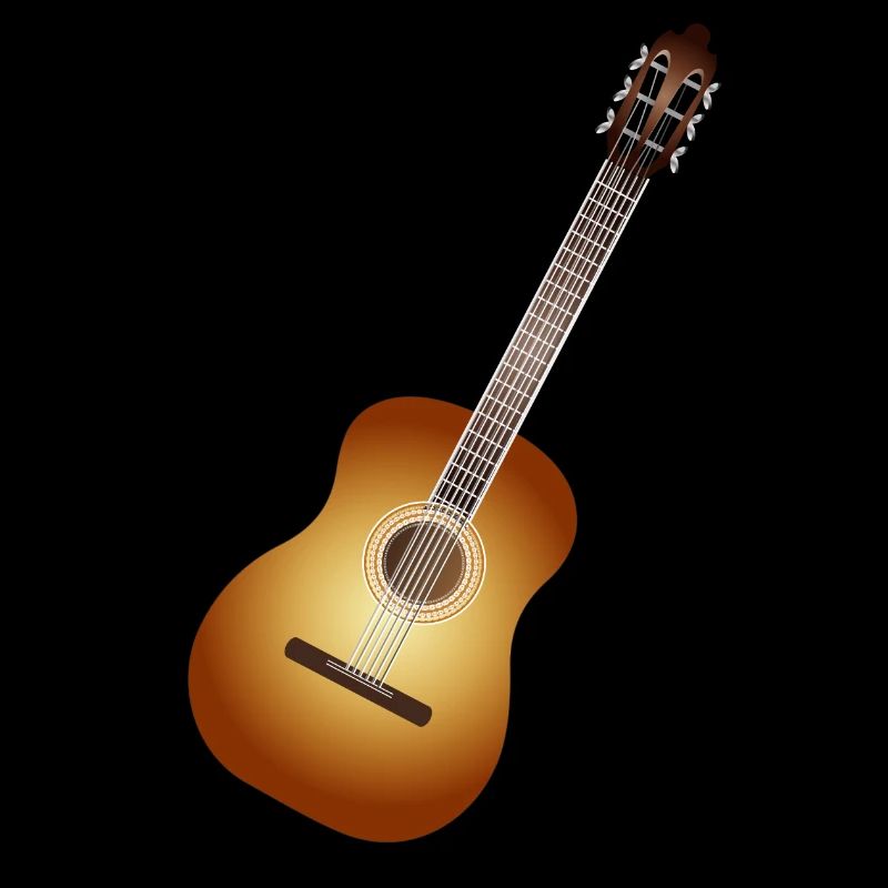 belle guitare acoustique dans des tons chauds