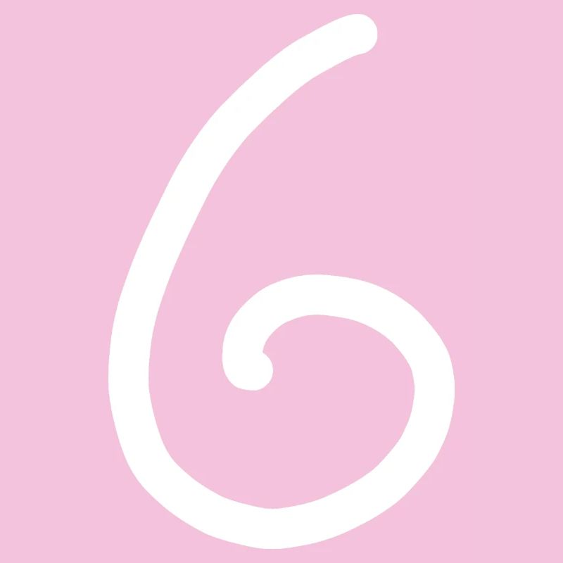 6 Numéro six numéro blanc anniversaire
