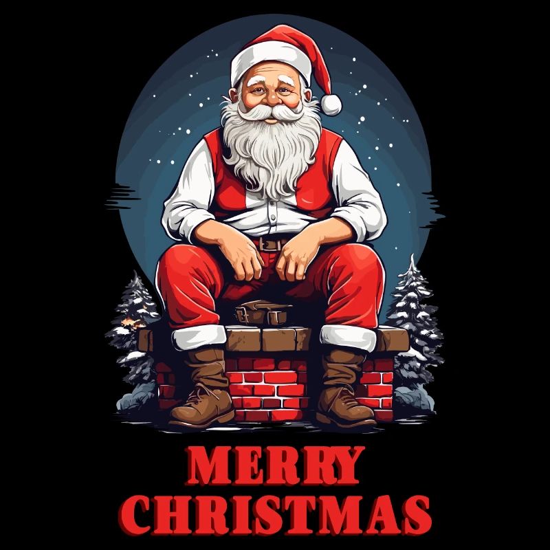 Père Noël sur la cheminée
