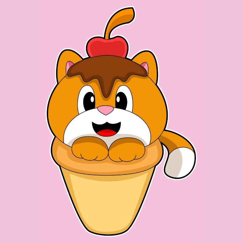 Glace gaufre pour chat