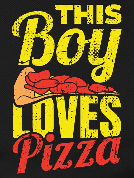Dieser Junge liebt Pizza