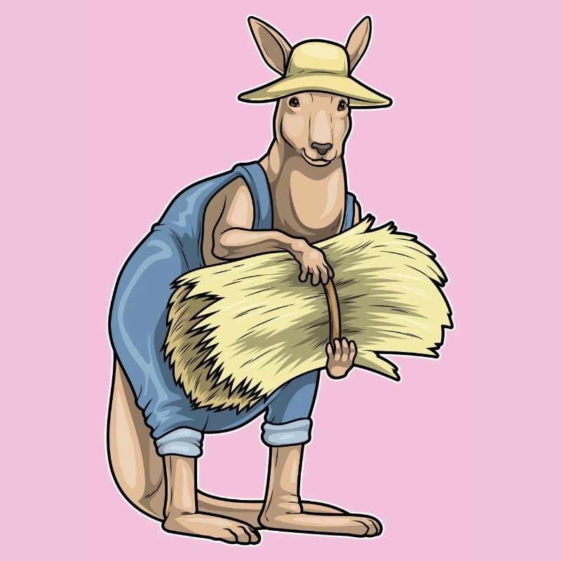 Kangaroo Farmer Straw