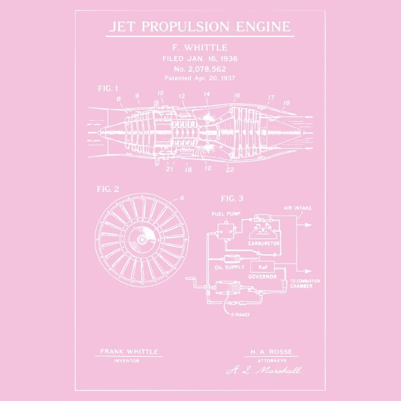 Plan directeur du moteur de propulsion à réaction