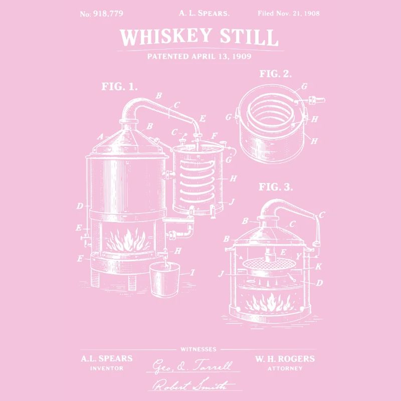 Whiskey Still Blueprint Sketch
