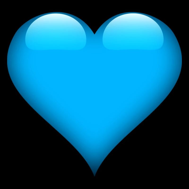Blaues Gloss-Herz Design