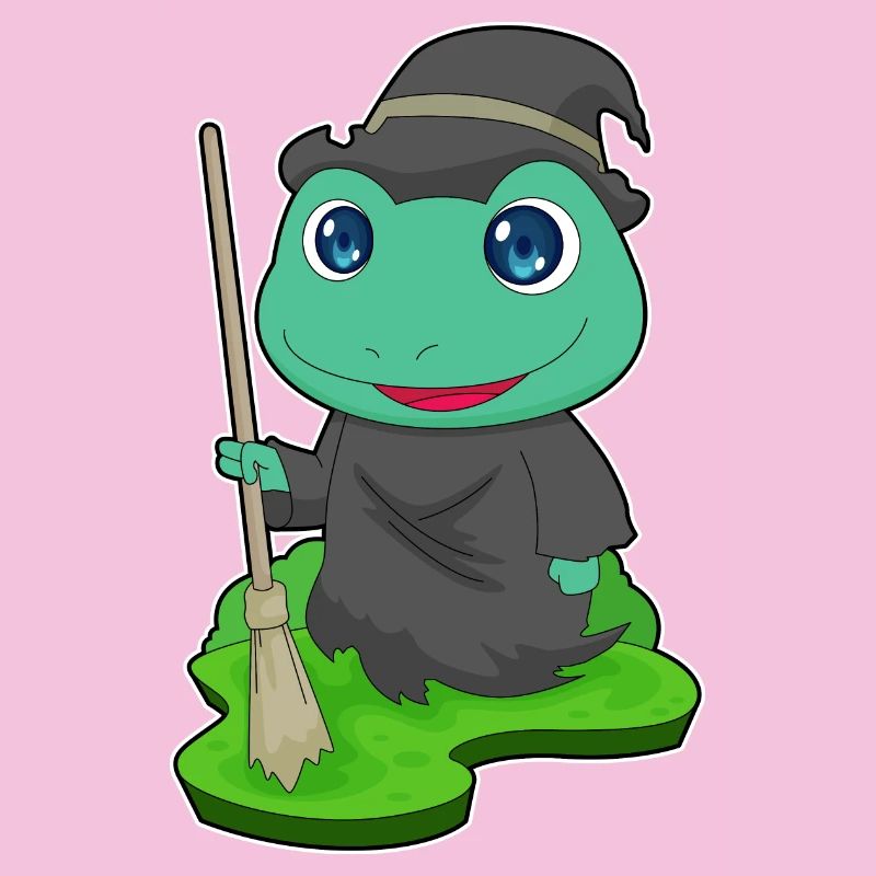 Frog Witch Broom