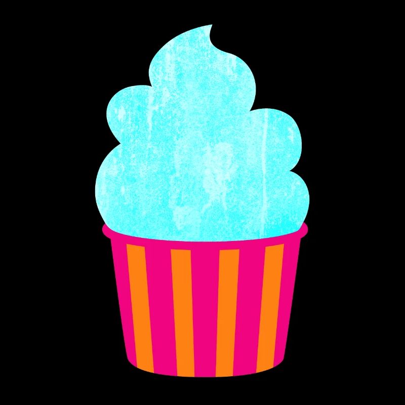 Cream Cream Cup Strips Cyan Summer Cream
