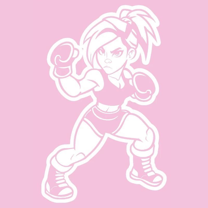 Style de dessin animé Kickboxer