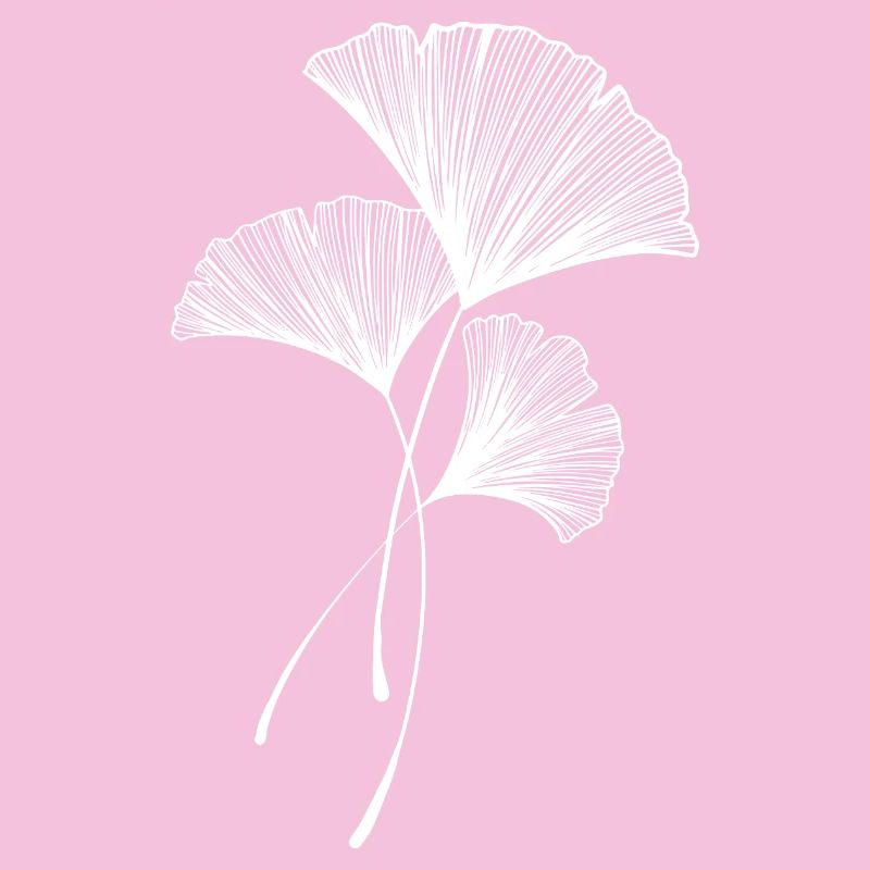 Minimalistisches botanisches Ginkgoblatt-Design