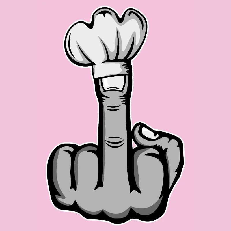 Middle Finger Stinky Finger Chef's Hat Design