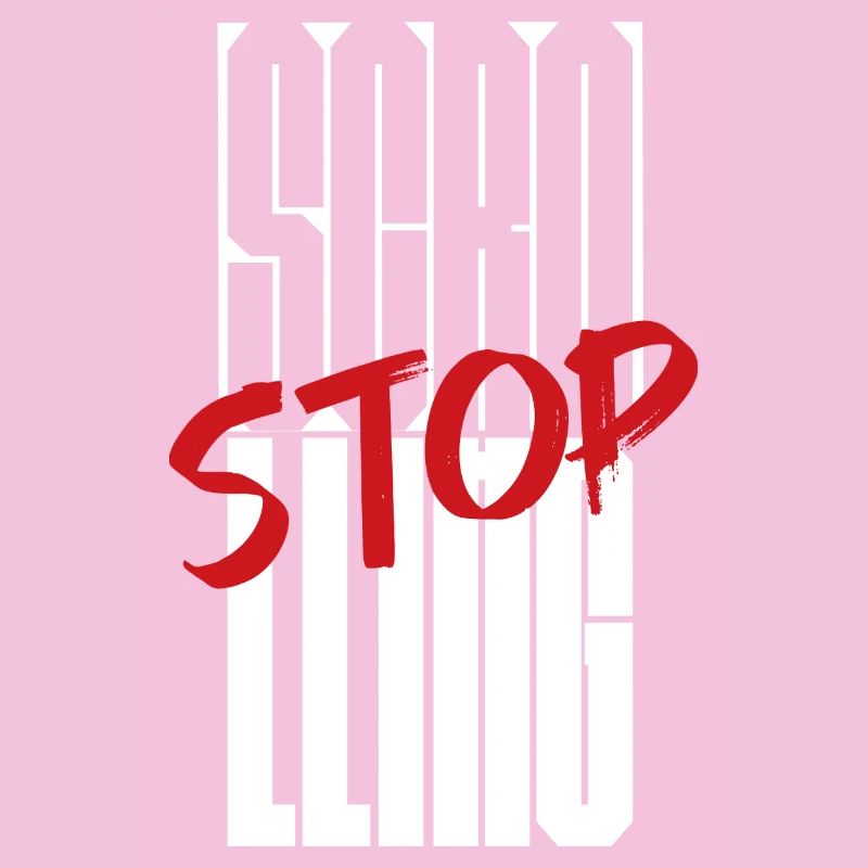 Stoppen Sie das Scrollen Typografie-Design