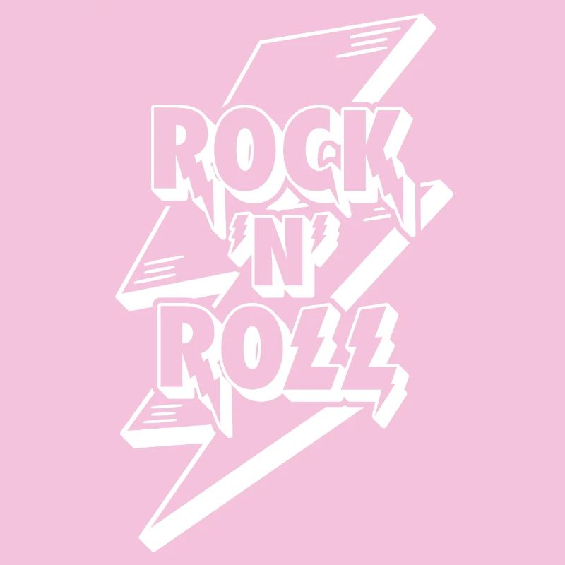 Rock 'N' Roll Lightning Bolt 3D Logo