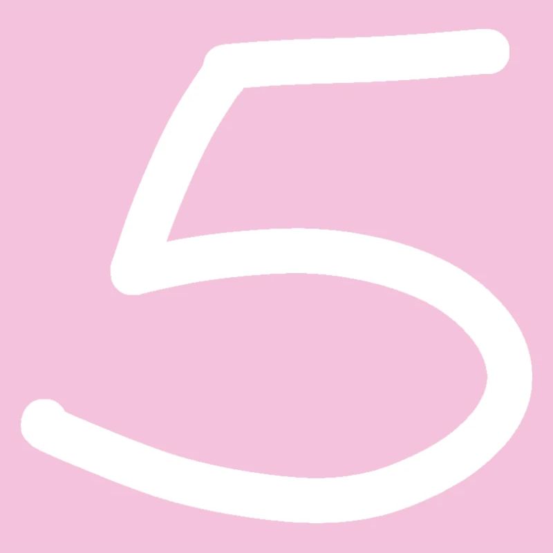 5 five number birthday white
