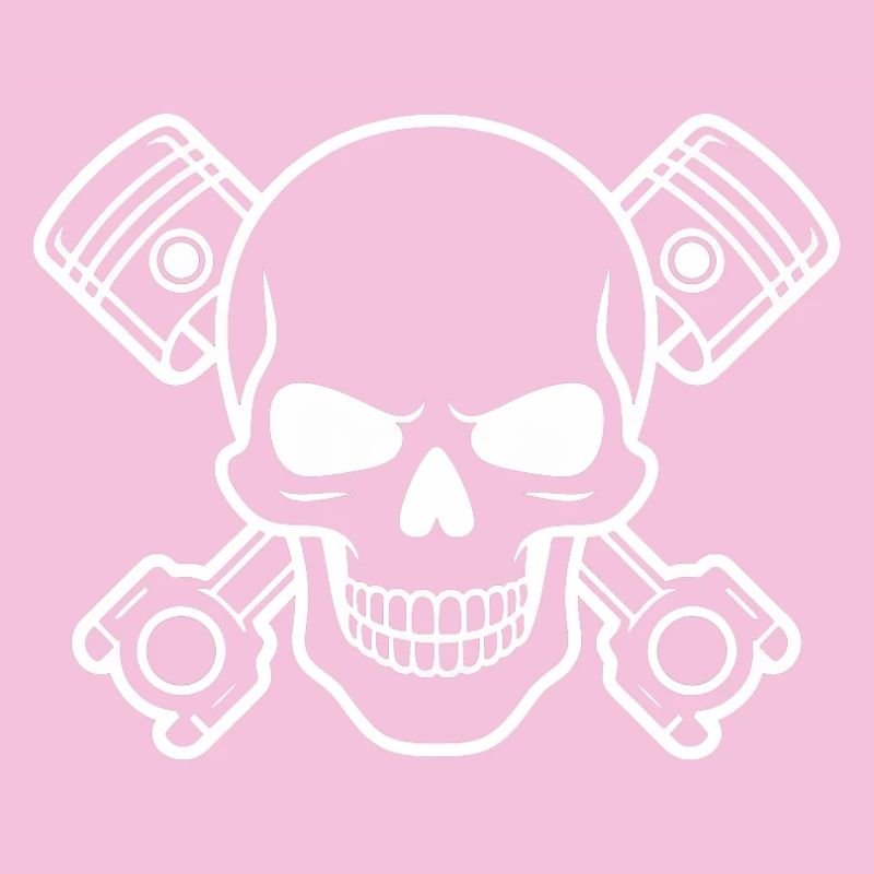 Crâne avec croix de piston