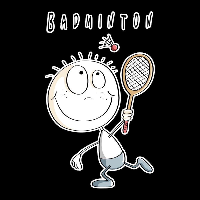 Cooles Badminton Spieler Männchen