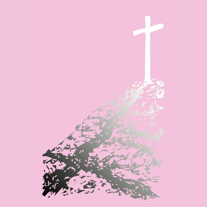 White cross with shadow