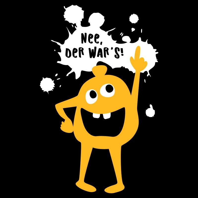 Monster unschuldig "Der war's" Comic Zeigefinger