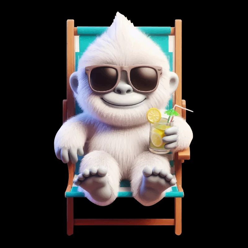 Yeti Monster dans une chaise longue