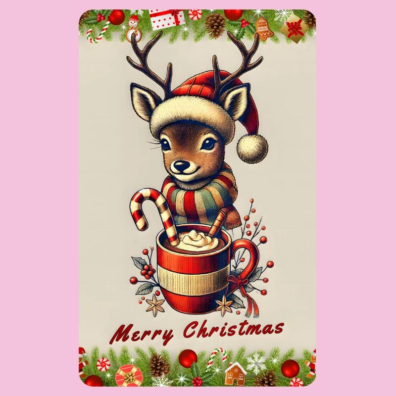 Chevreuil de Noël au chocolat chaud