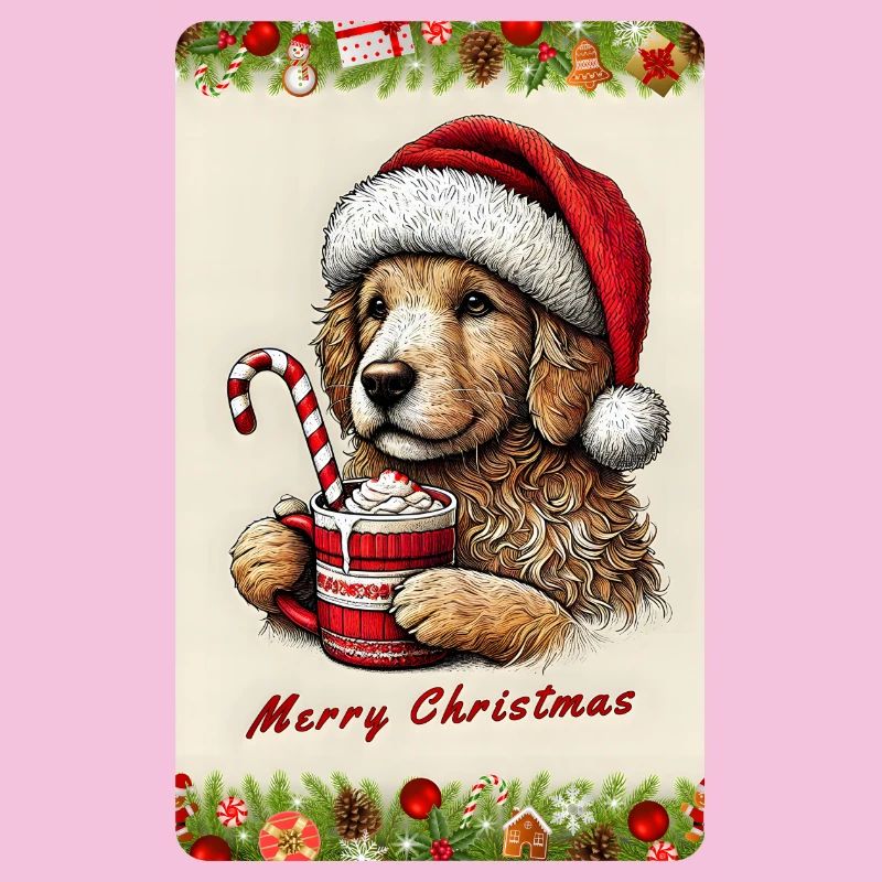Chiot de Noël au chocolat chaud