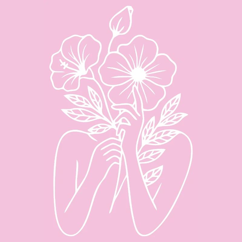 Conception minimaliste de lignes florales